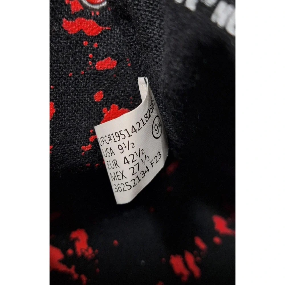 Jason Voorhees Friday The 13th High Top Shoes Ground Up Bloody Print Sz 9.5 Men